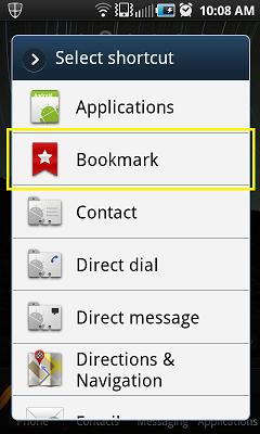 android bookmark